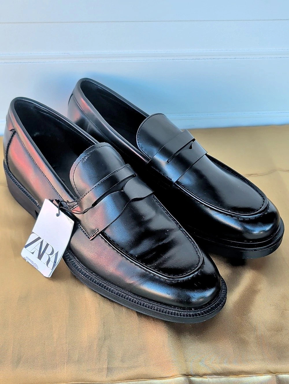 ZARA Penny Loafers in Black EU 45, US 12. NWT